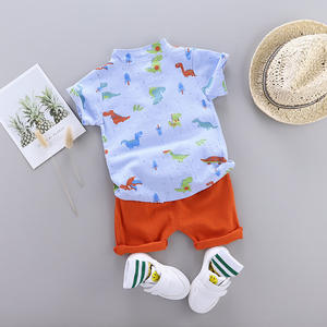 Enfant en bas âge bébé garçon vêtements ensembles à manches courtes t-shirts hauts bébé garçon vêtements été enfant en bas âge 2 pièces ensembles - Product Image 5