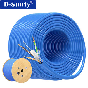 Cable Ethernet CAT6 UTP blindado OEM, PVC sólido, 8 núcleos, conductor CCA, RJ45, 305m (1000 pies) de longitud para aplicaciones de red CCTV - Product Image 2