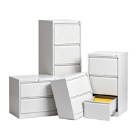 Meuble de bureau, armoire de classement avec tiroirs, avec serrure, gris clair, armoire de classement verticale en métal, 2/3/4 tiroirs pour dossiers A4