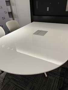 Mobilier de bureau multimédia de luxe personnalisé poste de travail en forme de U bureau de négociation bureau de réunion officiel <span class=keywords><strong>Table</strong></span> de salle de conférence - Product Image 5
