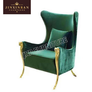 High End Luxury Leisure Living Room <strong>Wingback</strong> Sofa <strong>Chair</strong> Italian Design Gold Metal <strong>Arm</strong> <strong>Chair</strong> - Product Image 1