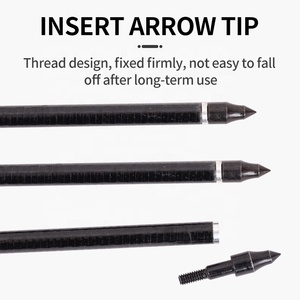 Frecce in Fibra di Vetro Arrotolata da 31 Pollici per Tiro con l'<span class=keywords><strong>Arco</strong></span>, ID 6.2mm, 30-55 Libbre, per <span class=keywords><strong>Arco</strong></span> Compound e Ricurvo, Punte Avvitabili per Pratica di Tiro e Caccia - Product Image 2