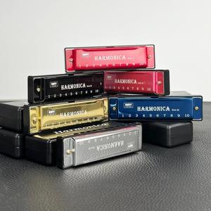 Hot Sale10 Hole Diatonic <span class=keywords><strong>Harmonica</strong></span> C Tone Mini Orgue à Bouche pour Étudiants Débutants Enfants Cadeau avec Étui - Product Image 5