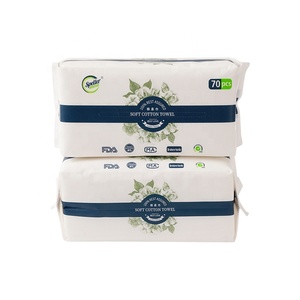 Toalla de algodón desechable de alta calidad, rollo de tejido promocional para uso Facial, moneda, agua, paño Facial desechable - Product Image 3