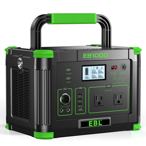 EBL 1000w 22.2V Batterie au lithium, stations d'alimentation solaires portables, générateur solaire 1000W, générateur portable, station d'alimentation portable - Product Image 1