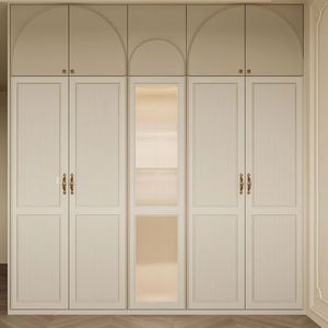 Armario de Madera Maciza con Diseño Personalizado, Estilo Francés, Estilo Minimalista para Dormitorio - Product Image 1
