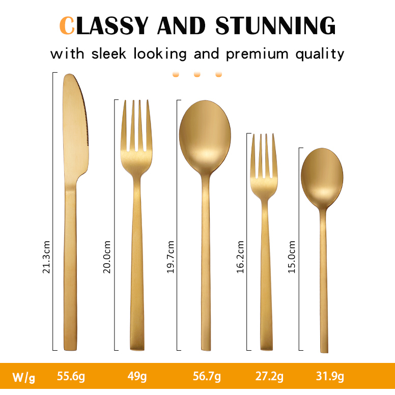 Wholesale Modern Spoon Fork Knife Besteck Set Wedding Silverware Gold Cutlery Luxury Flatware Set Stainless Steel Cutlery Set · image 2