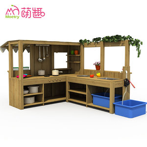 Matériel d'apprentissage <span class=keywords><strong>en</strong></span> plein air Montessori Moetry, cuisine de boue pour enfants, ensembles de jeux <span class=keywords><strong>en</strong></span> <span class=keywords><strong>bois</strong></span>, meubles de jeu de rôle pour les enfants d'âge préscolaire et de la maternelle - Product Image 2