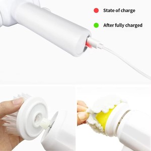Brosse <span class=keywords><strong>de</strong></span> nettoyage électrique rotative sans fil rechargeable pour sols, voitures, bacs, carreaux, cuisine et douche - Product Image 4