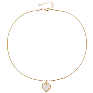 Joyería transfronteriza europea y americana Retro serpiente redonda imitación nácar corazón collar nueva temporada moda - Product Image 6