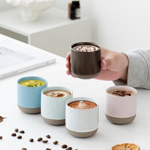 170ml Middle Eastern Arab-style Morandi Color Coarse Earthenware Reusable <b>Espresso</b> <b>Cup</b> Spotted Frosted Matte Ceramic Party - Product Image 1