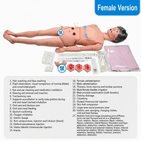 Mannequin de soins multifonctionnel pour hommes âgés, modèle de formation en soins infirmiers de type PVC avancé pour la formation en stage scolaire