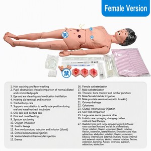 Maniquí Multifuncional para Enfermería Masculina de la Tercera Edad, Modelo de Práctica de Enfermería de PVC de Última Generación para Entrenamiento en Prácticas Escolares - Product Image 3