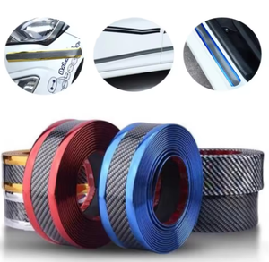 واقي عتبة الباب العالمي من ألياف الكربون TMST Y0115 مضاد للخدوش مع ملصق حماية للسيارات - Product Image 2