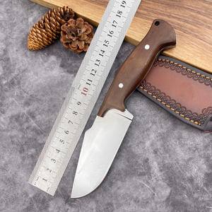 <span class=keywords><strong>Coltello</strong></span> <span class=keywords><strong>da</strong></span> Campeggio Outdoor a Lama Fissa con Punta a Goccia, Manico in Legno e Fodero in Pelle, <span class=keywords><strong>Coltello</strong></span> <span class=keywords><strong>da</strong></span> Caccia Predator - Product Image 3