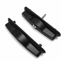 Ensemble de poignées de porte coulissante double ouverture en aluminium noir, avec serrure à cylindre clé, poignée carrée ou ronde, vente directe usine