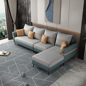 Divano reclinabile in stile giapponese moderno set di <span class=keywords><strong>divani</strong></span> componibili in morbida pelle per la Reception a casa rilassanti mobili in tessuto per vivere - Product Image 2