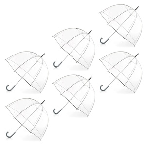 Clear Transparent Bubble <b>Umbrella</b> with Straight Bone PVC Manual Crook Handle Windproof Advertising Outdoor Use - Product Image 4