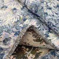 Maßgefertigter Neuer Blumenmuster-Design Poly-Baumwoll-Brokat Jacquard-Stoff für Taschen-Dekoration