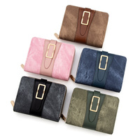 Portefeuille portable géométrique en PU pour femme, grande capacité, style vintage, avec porte-cartes – Vente en gros