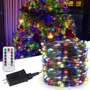 Wholesale Christmas LED String <b>Lights</b> Green Copper Wire Fairy <b>Light</b> Garland Manual <b>Remote</b> <b>Control</b> Battery Waterproof Warm - Product Image 4