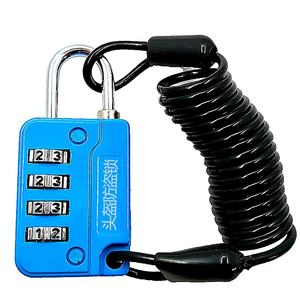 <span class=keywords><strong>Candado</strong></span> redondo de aleación de zinc para casco de motocicleta, <span class=keywords><strong>candado</strong></span> de combinación antirrobo para bicicleta con cuerda extendida para <span class=keywords><strong>candado</strong></span> de bicicleta de montaña - Product Image 2