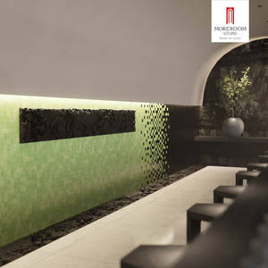 Carreaux artisanaux verts à surface <span class=keywords><strong>ondul</strong></span>ée pour les caractéristiques de villas modernes et la décoration murale - Product Image 6