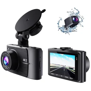 4K 무선 와이파이 대시 캠 미러 백업 보안 나이트 비전 자동차 DVR GPS 트래커 전면 후면 듀얼 렌즈 HD 자동차 Dashcam 카메라