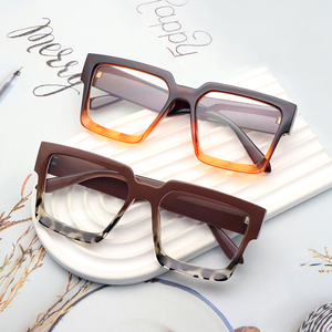 Lunettes <span class=keywords><strong>de</strong></span> <span class=keywords><strong>vue</strong></span> œil-<span class=keywords><strong>de</strong></span>-chat en <span class=keywords><strong>plastique</strong></span> pas chères pour femmes, monture large, anti-lumière bleue, colorées et tendance, vente en gros - Product Image 1