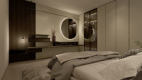Armoire pliante en bois de style européen moderne |   Personnalisable pour villa/appartement/appartement en copropriété |   Conception directe d'usine pour une utilisation en chambre à coucher