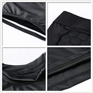 Pria Kompresi Celana Pendek Empuk Rompi Padded Celana Pendek Rib Pinggul dan Paha Pelindung - Product Image 2