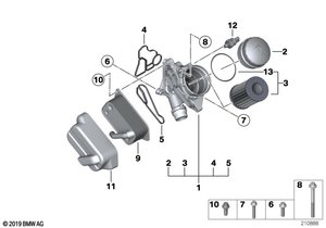 11428637821 joint de filtre à huile moteur pour BMW N54 E90 328i 335i X3 X5 pour <span class=keywords><strong>KIBI</strong></span> tout nouveau joint de boîtier de filtre à huile - Product Image 5