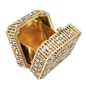 Impresionante Bolso de Noche Cuadrado con Cristales y Cadena Mini para Mujer, Ideal para Salir y Vestirse Elegante - Product Image 3