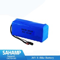 OEM ODM 36V 4400mAh 5200mAh 10S2P 18650 Paket Baterai Lithium Isi Ulang untuk Skuter Listrik dengan BMS