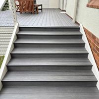 Revêtement de sol en PE sur mesure, terrasse en WPC pour extérieur, facile à nettoyer, terrasse en WPC solide pour jardins
