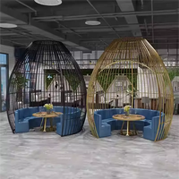 Paravent en fer forgé en forme de cage à oiseaux et séparateur de pièce Décoration extérieure Hôtel Restaurant Café Paravent géant en forme de cage à oiseaux