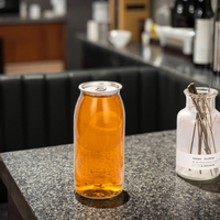 Gobelets en plastique PET transparents XYA personnalisables avec logo, à ouverture facile par anneau, pour jus et sodas, vente en gros