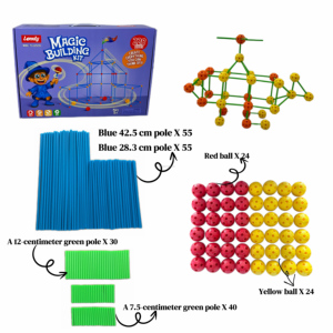 Jouet éducatif DIY 228 pièces, tente de jeu, jouets interactifs parent-enfant, kit de construction de fort, jouet STEM - Product Image 4