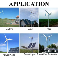 Générateur éolien hors réseau 12V 24V, énergie renouvelable, 100W 200W 300W, pour ferme, station de communication