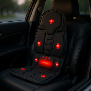 Coussin masseur de dos électrique avec fonction chauffante, 8 modes de vibration, 3 niveaux d'intensité, 1 pièce - Product Image 2