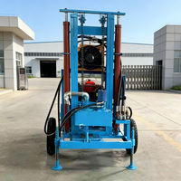 Petite plateforme de forage de puits d'eau portable provenant de fournisseurs chinois, profondeurs de forage au choix 100, 150, 200 m pour usage domestique et agricole