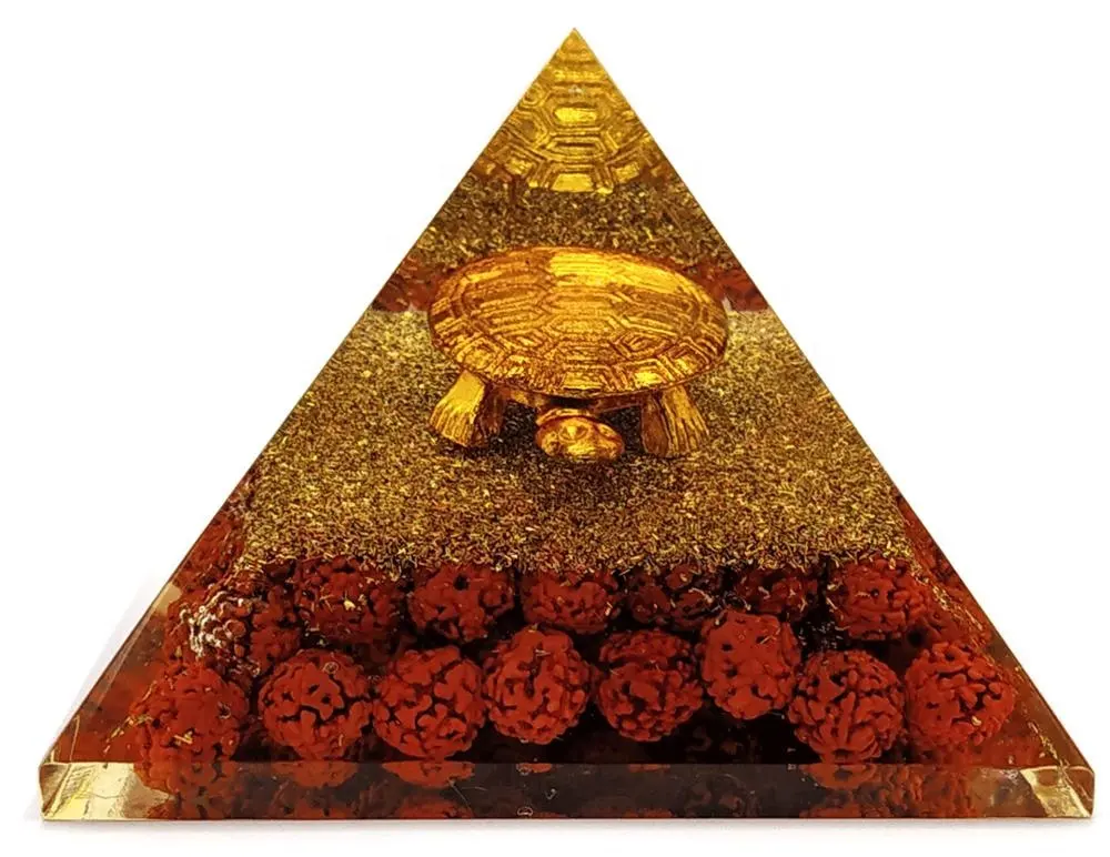 Rudraksha Beads Orgonite Pyramid | Wholesale Orgone Pyramids | Bulk Orgonite Pyramids