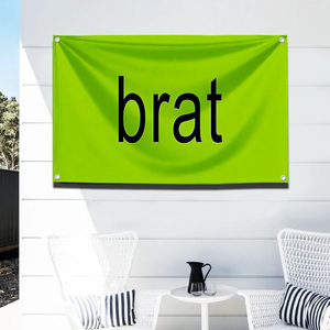 Забавный декоративный флаг Brat, юмористический настенный баннер для бара, клуба, вечеринок и декора стен в мужской комнате, 3x5 футов - Product Image 5