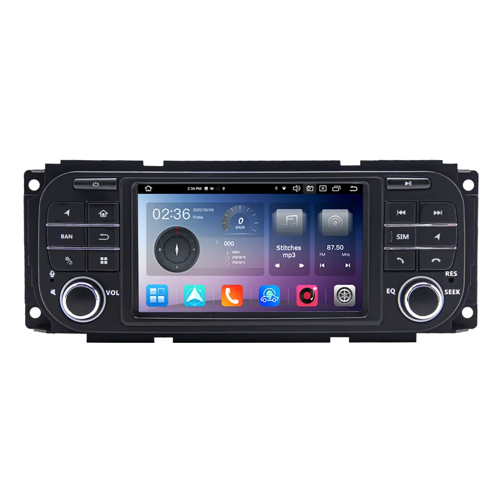5 "T610/7862 Android13.0 4G + 64G DSP CarPlay Auto Auto WiFi Radio GPS DAB + Auto multimediale per Jeep Grand Cherokee PT Cruiser Sebring
