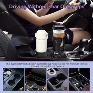 Organisateur de voiture multifonctionnel, porte-gobelet, porte-boissons, plastique ABS durable, ajustement universel, compatible avec les sièges arrière, compatible avec différentes tailles de gobelets - Product Image 4