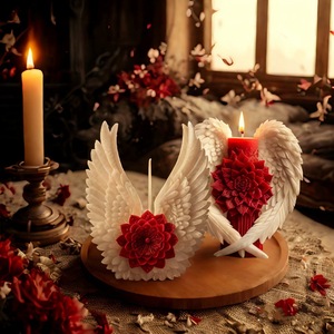 Angel Wings <b>Candle</b> <b>Mold</b> Silicone DIY Plaster <b>Mold</b> For Valentine'S Day Decorations - Product Image 3