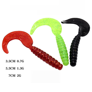เหยื่อตกปลา Sensoar Single Roll Soft Tail Worm Bait ขนาด <span class=keywords><strong>3</strong></span>.5 ซม. 5.5 ซม. 7 ซม. รูปทรงหนอน มี 15 สีให้เลือก รุ่นเรืองแสงในที่มืด Sodt Fishing Lure - Product Image 5