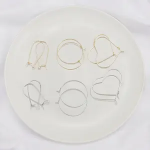 Diy Sieraden Accessoires Niet Allergisch Messing 18K Hoge Kleur Behoud Plated Gold Over 9-Vormige Oorbellen