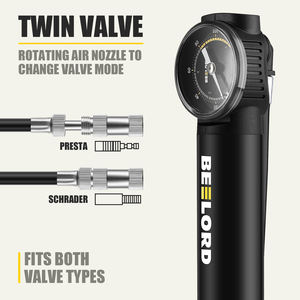 BEELORD-minibomba portátil para bicicleta, <span class=keywords><strong>Presta</strong></span> y Schrader Inflador de neumáticos, accesorios de mano para ciclismo de montaña - Product Image 3