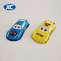 Personnalisé divers dessin animé voiture forme biscuits au chocolat PVC joie d'oeufs d'emballage en plastique